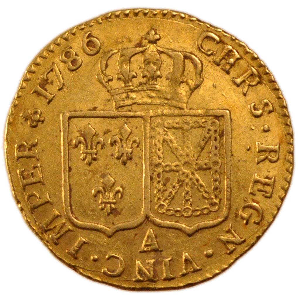 FRANCE, Louis d'Or, 1786, Paris, EF(40-45), Gold, Gadoury #361, 7.60