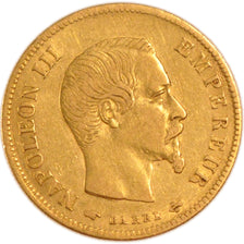 FRANCE, Napoléon III, 10 Francs, 1856, Paris, EF(40-45), Gold, Gadoury #1014, 3.