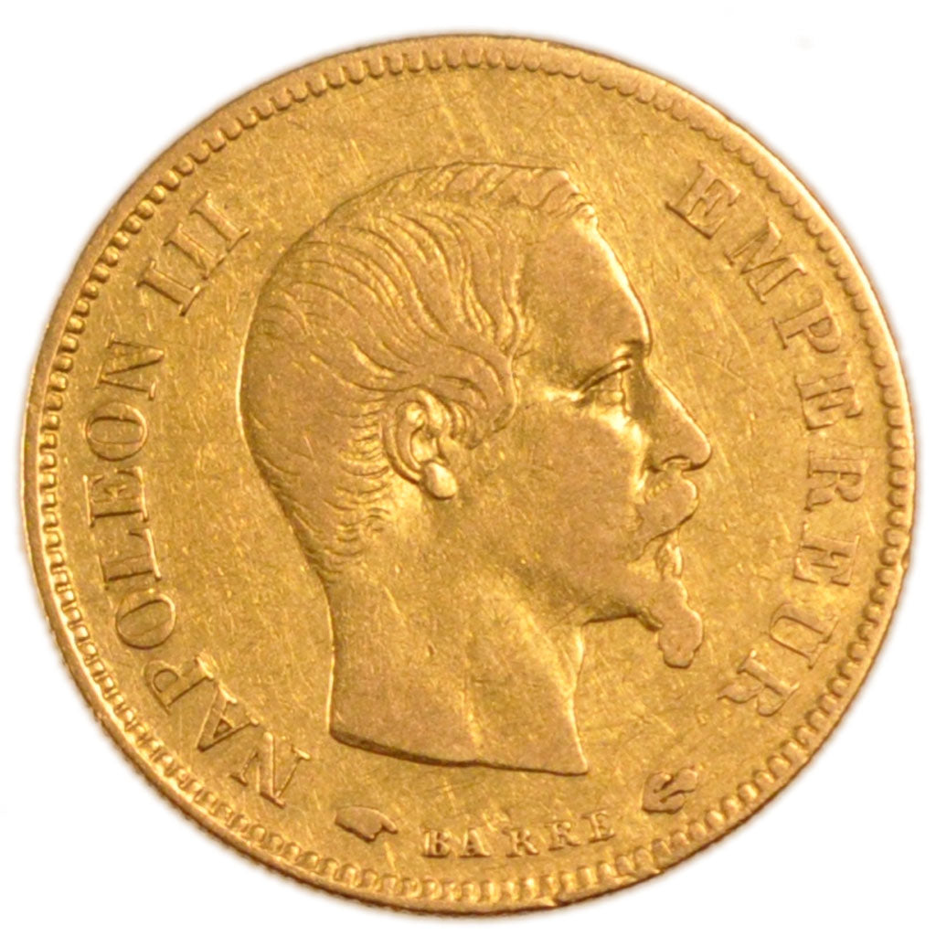 FRANCE, Napoléon III, 10 Francs, 1857, Paris, VF(30-35), Gold, Gadoury #1014, 3.