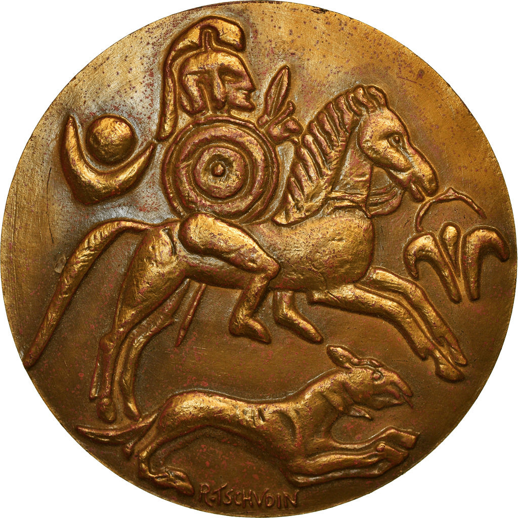 France, Medal, Unesco, Sauvegarde des Monuments de Carthage, 1976, Tschudin