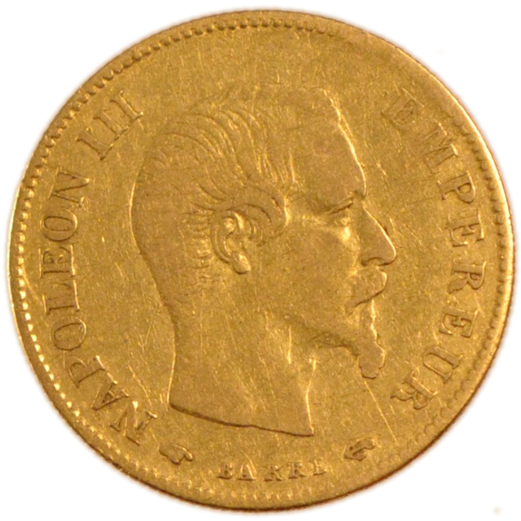 FRANCE, Napoléon III, 10 Francs, 1860, Paris, KM #784.3, VF(30-35), Gold, Gadour