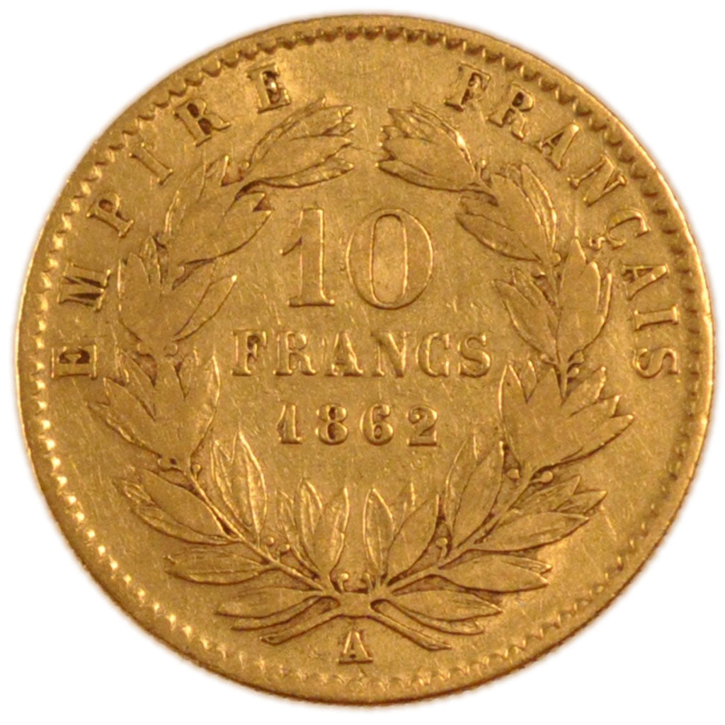 10 Francs Or Napoléon III Tête Laurée