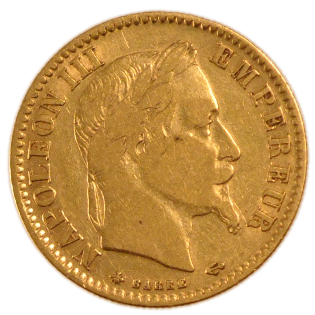 Francia, Napoleon III, Napoléon III, 10 Francs, 1863, Paris, MB+, Oro, Gadou...