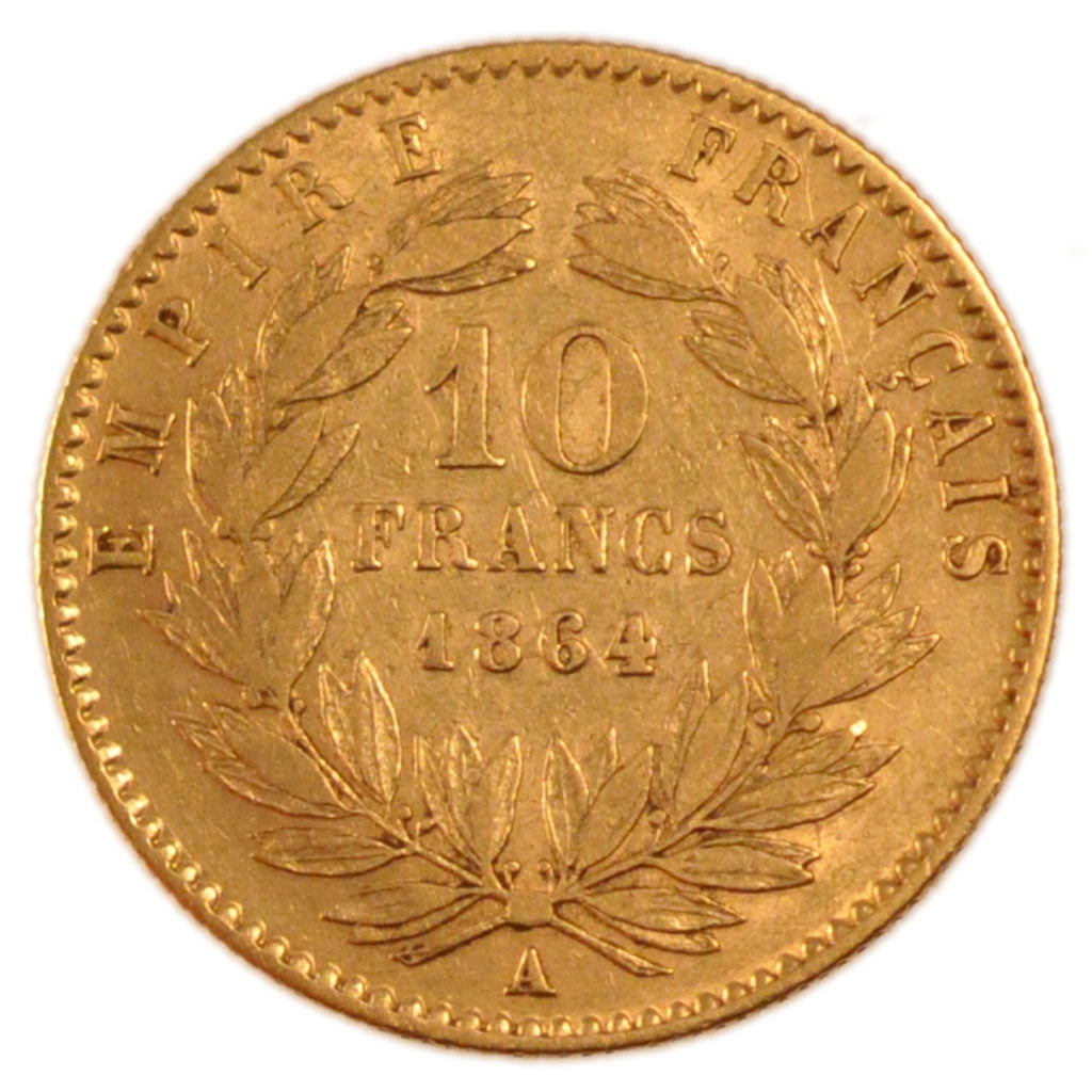 10 Francs Or Napoléon III Tête Laurée