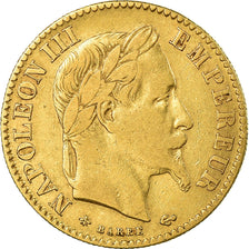 Moneda, Francia, Napoleon III, Napoléon III, 10 Francs, 1865, Paris, MBC, Oro