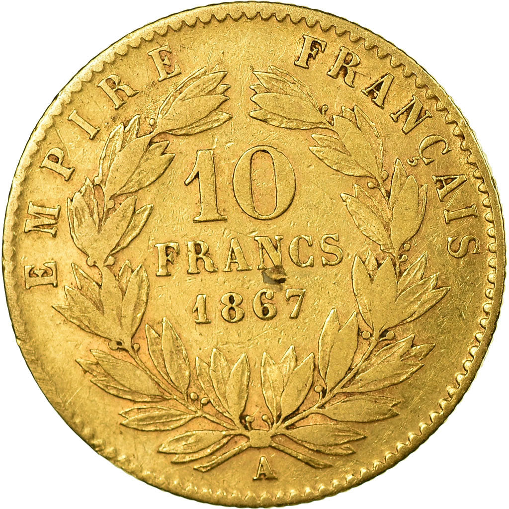 Coin, France, Napoleon III, Napoléon III, 10 Francs, 1867, Paris, EF(40-45)