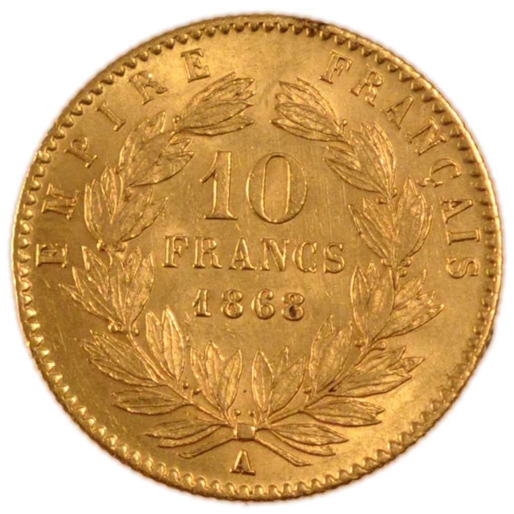 10 Francs Or Napoléon III Tête Laurée