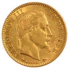 FRANCE, Napoléon III, 10 Francs, 1868, Paris, KM #800.1, AU(50-53), Gold, Gadour