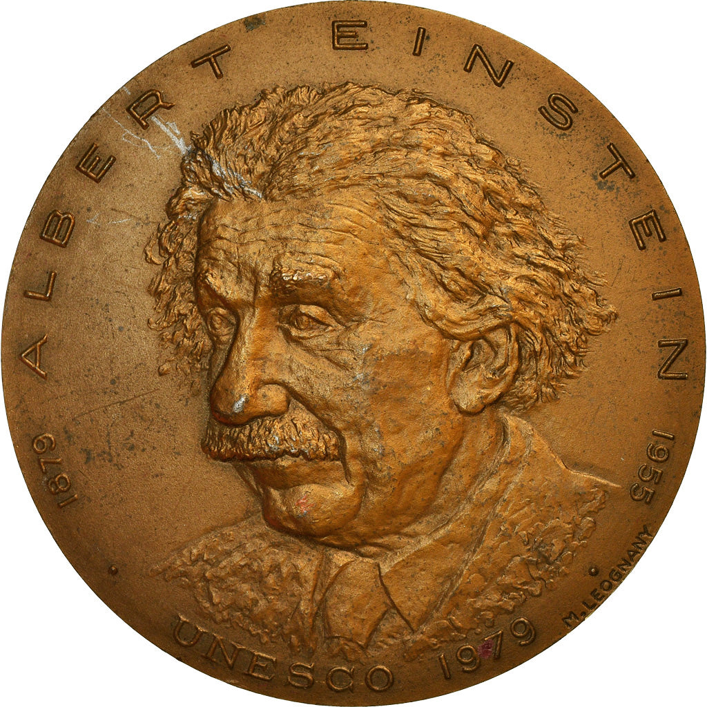 Francia, medalla, UNESCO, Albert Einstein, 1979, Leognany, MBC+, Bronce