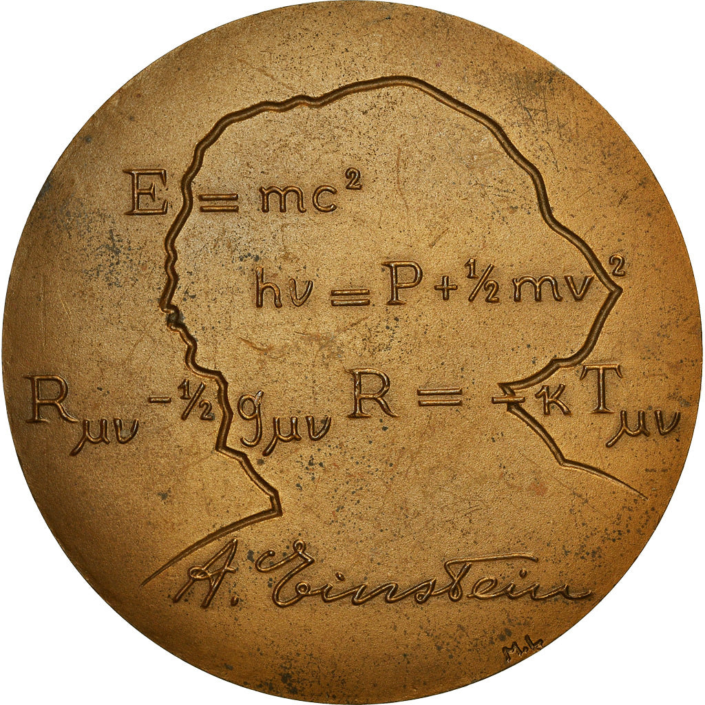 Francia, medalla, UNESCO, Albert Einstein, 1979, Leognany, MBC+, Bronce