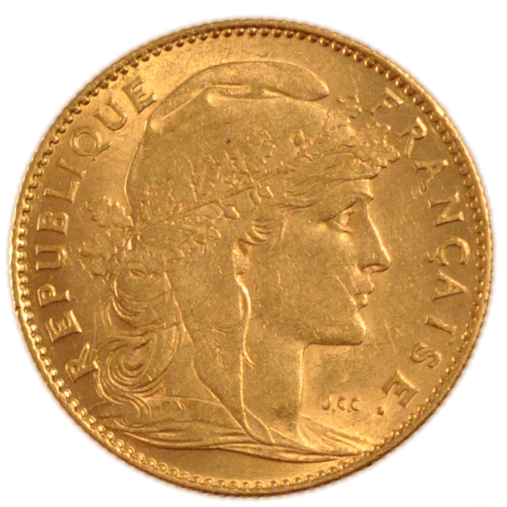 FRANCE, Marianne, 10 Francs, 1901, Paris, AU(50-53), Gold, Gadoury #1017, 3.20