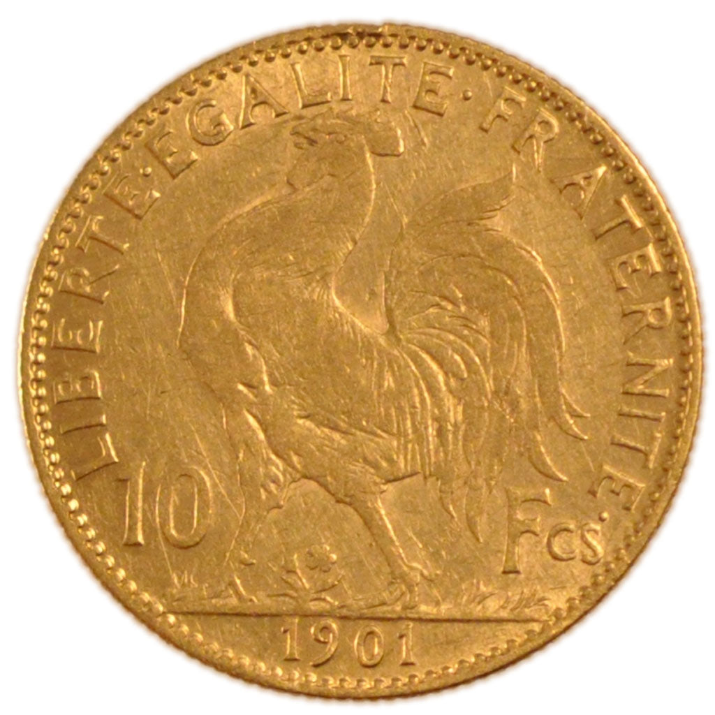 FRANCE, Marianne, 10 Francs, 1901, Paris, EF(40-45), Gold, Gadoury #1017, 3.20