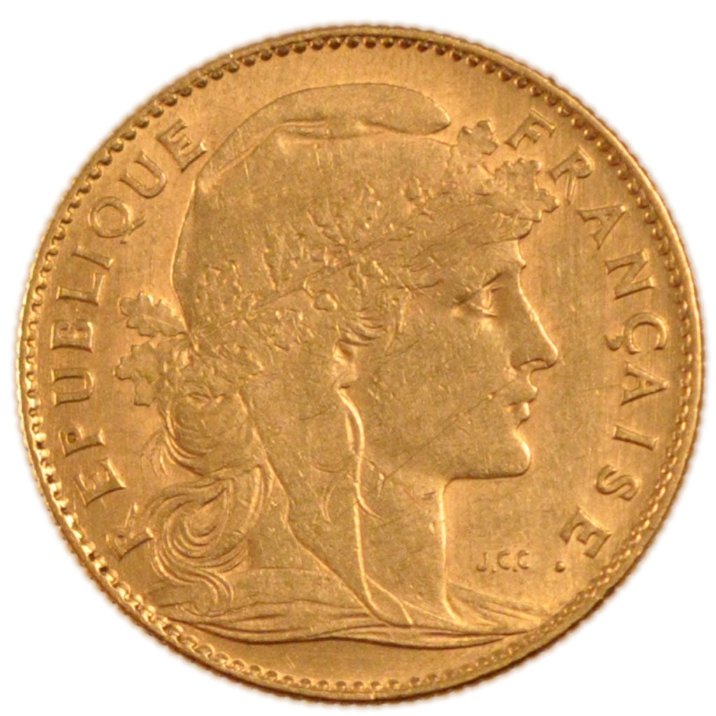 FRANCE, Marianne, 10 Francs, 1906, Paris, KM #846, EF(40-45), Gold, Gadoury...