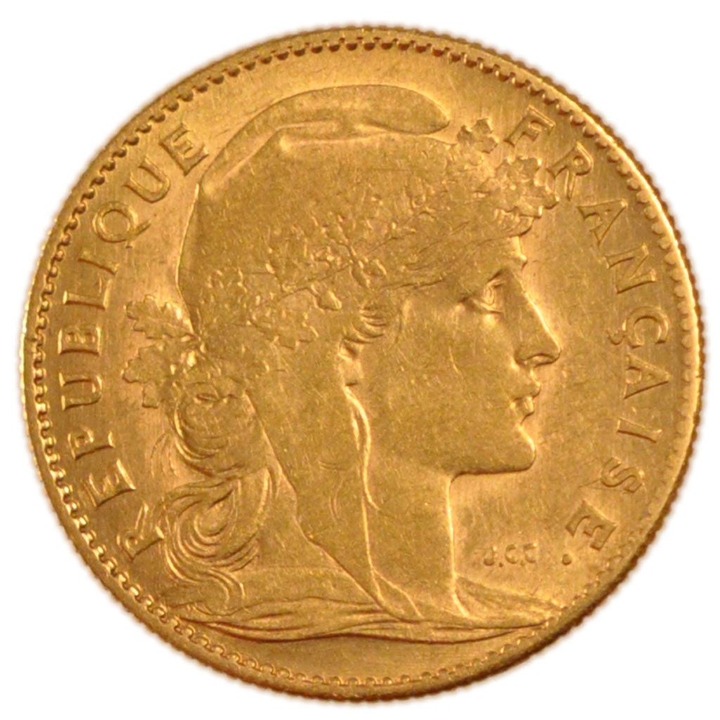 FRANCE, Marianne, 10 Francs, 1905, Paris, KM #846, AU(55-58), Gold, Gadoury...