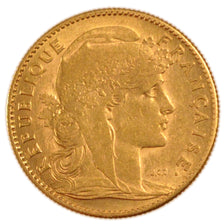 FRANCE, Marianne, 10 Francs, 1905, Paris, KM #846, AU(55-58), Gold, Gadoury...