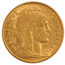 FRANCE, Marianne, 10 Francs, 1906, Paris, KM #846, EF(40-45), Gold, Gadoury...