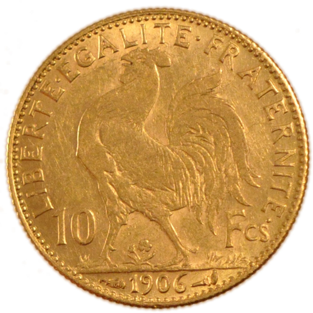 FRANCE, Marianne, 10 Francs, 1906, Paris, KM #846, EF(40-45), Gold, Gadoury...