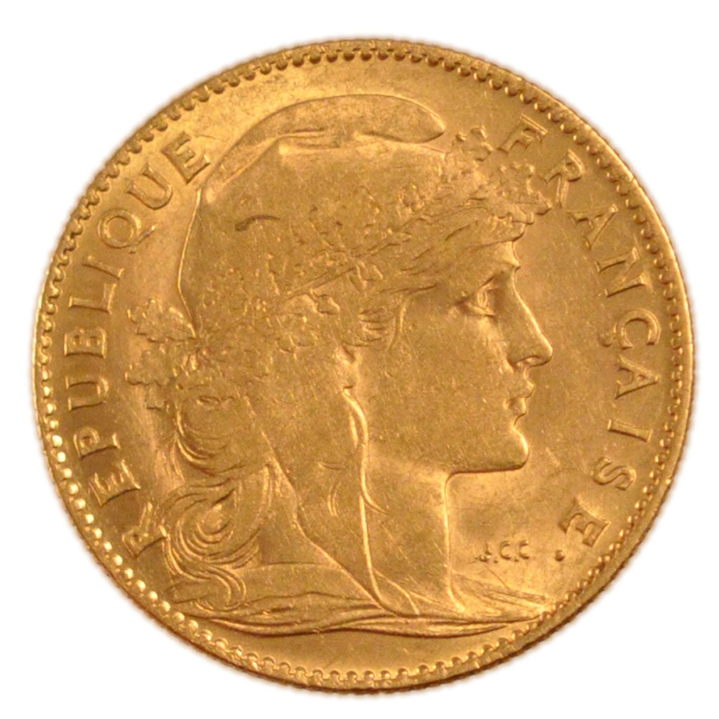 FRANCE, Marianne, 10 Francs, 1907, Paris, KM #846, EF(40-45), Gold, Gadoury...