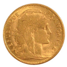 FRANCE, Marianne, 10 Francs, 1907, Paris, KM #846, EF(40-45), Gold, Gadoury...