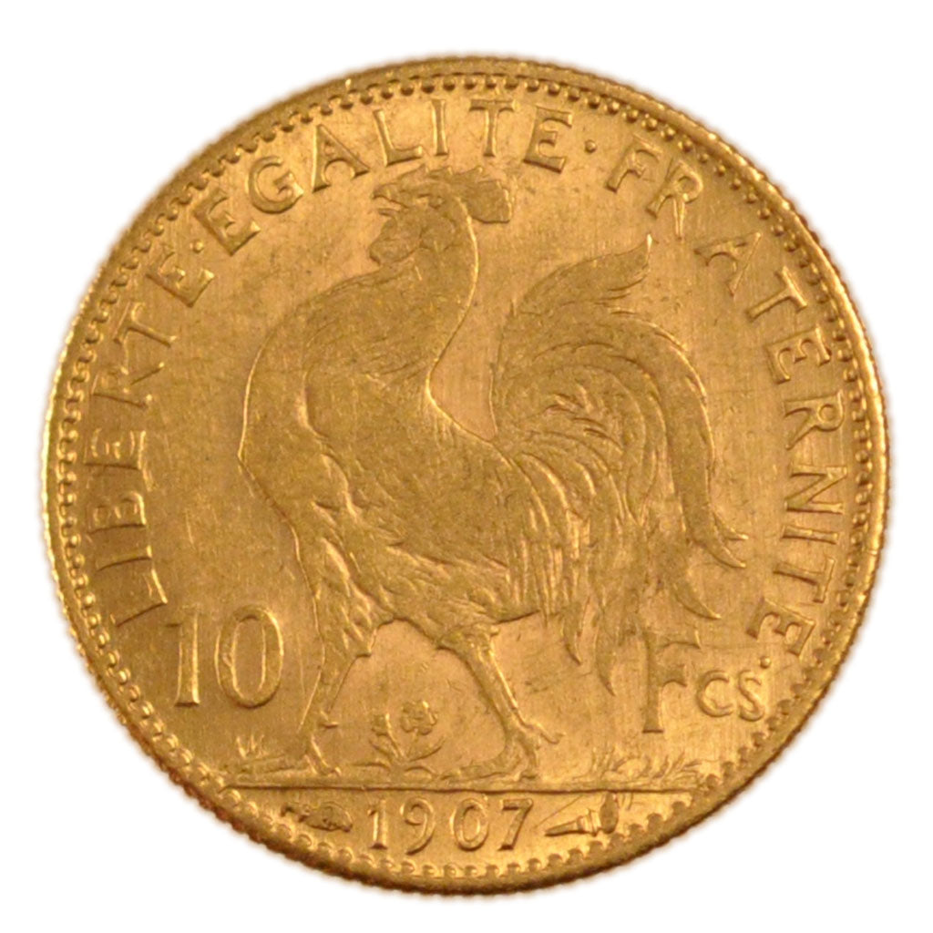 FRANCE, Marianne, 10 Francs, 1907, Paris, EF(40-45), Gold, Gadoury #1017, 3.20