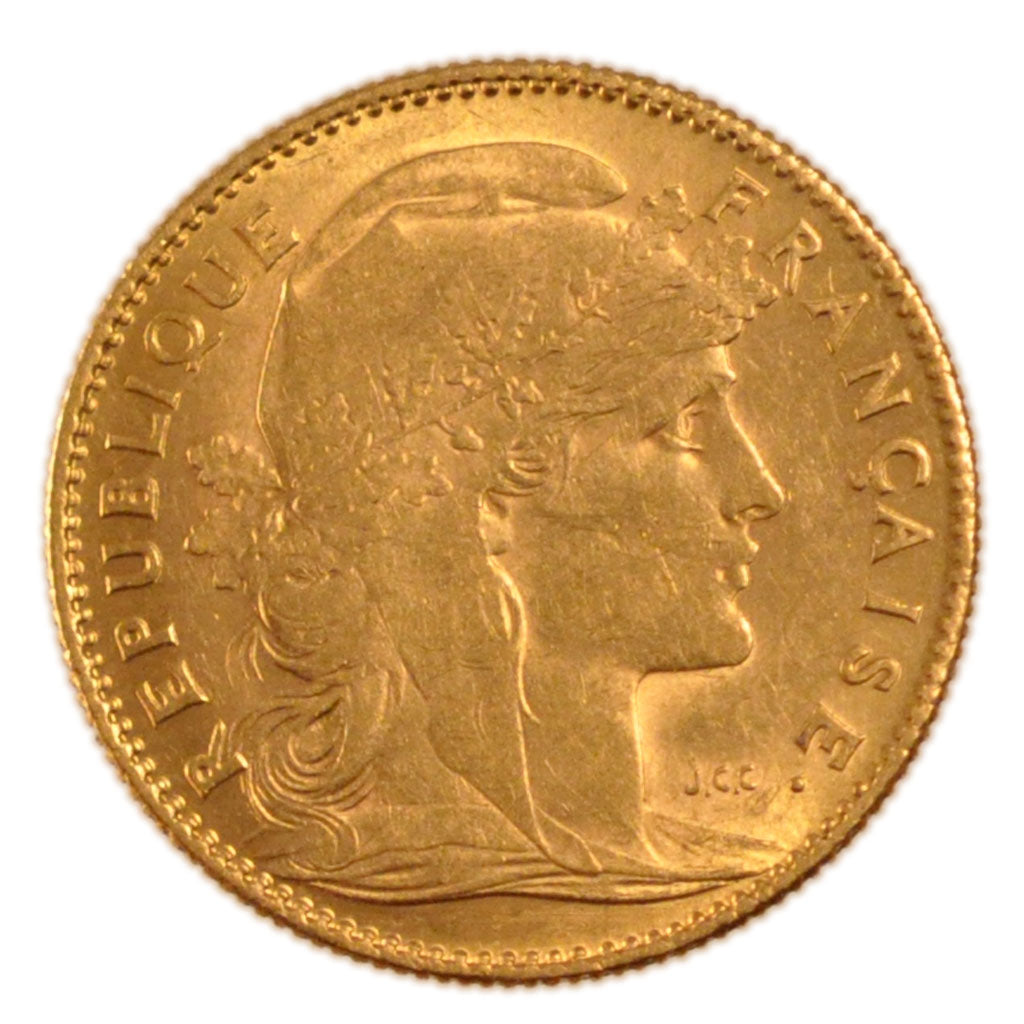 FRANCE, Marianne, 10 Francs, 1910, Paris, KM #846, EF(40-45), Gold, Gadoury...