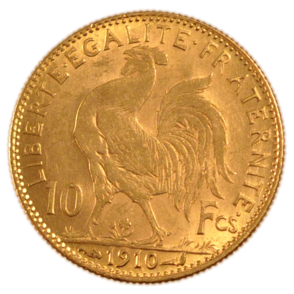FRANCE, Marianne, 10 Francs, 1910, Paris, KM #846, EF(40-45), Gold, Gadoury...