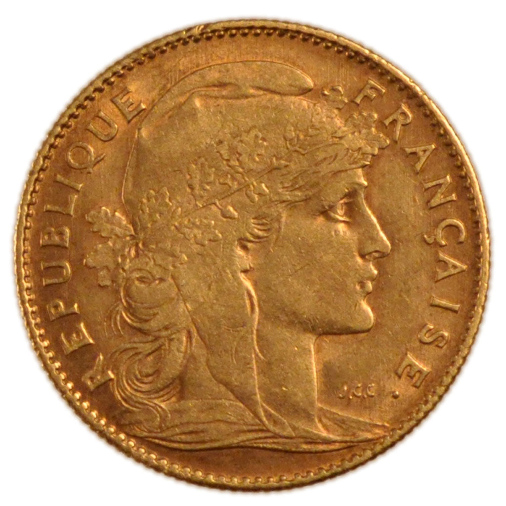 FRANCE, Marianne, 10 Francs, 1912, Paris, EF(40-45), Gold, Gadoury #1017, 3.20