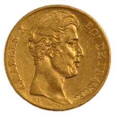 FRANCE, Charles X, 20 Francs, 1827, Paris, AU(55-58), Gold, Gadoury #1029, 6.40