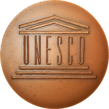 Frankrijk, Medaille, 40ème Annivesaire, UNESCO, 1986, ZF+, Bronze