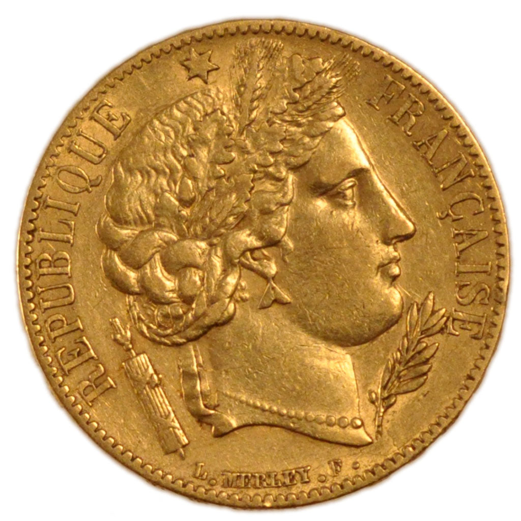 FRANCE, 20 Francs, 1850, Paris, EF(40-45), Gold, Gadoury #1059, 6.40