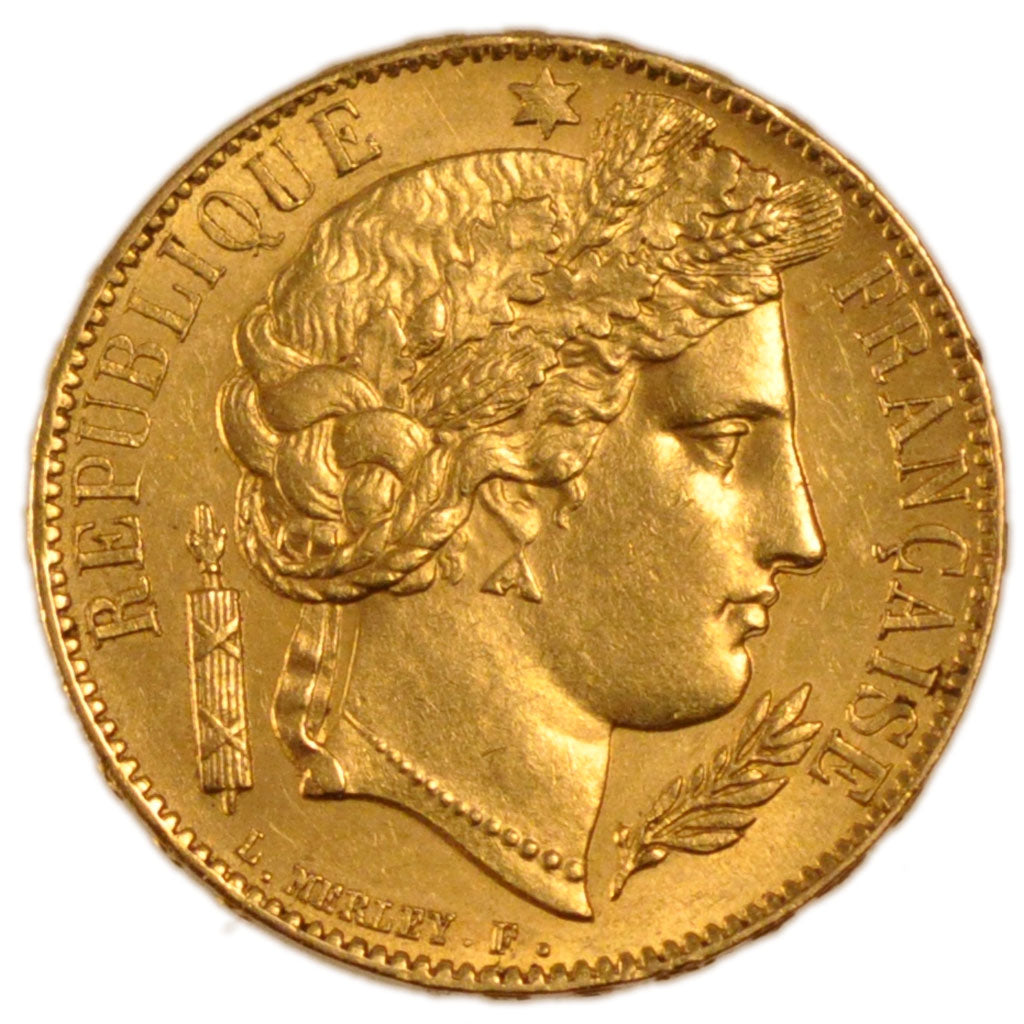 FRANCE, Cérès, 20 Francs, 1851, Paris, AU(55-58), Gold, Gadoury #1059, 6.40
