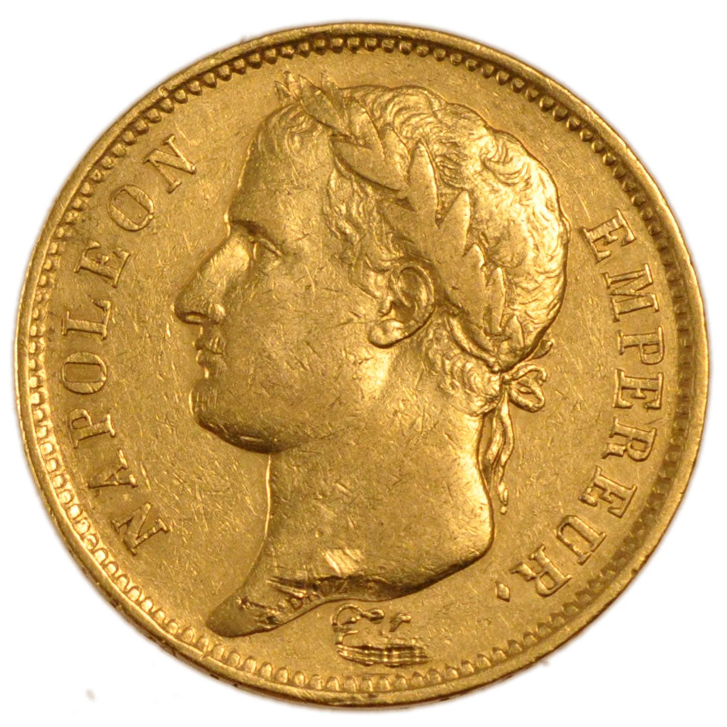 FRANCE, Napoléon I, 40 Francs, 1807, Paris, KM #688.1, EF(40-45), Gold, Gadoury 
