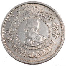 Morocco, 500 Francs, 1956, AU(55-58), Silver, Lecompte #293, 22.50