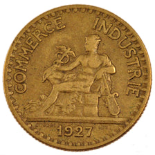 Coin, France, Chambre de commerce, 2 Francs, 1927, EF(40-45), Aluminum-Bronze