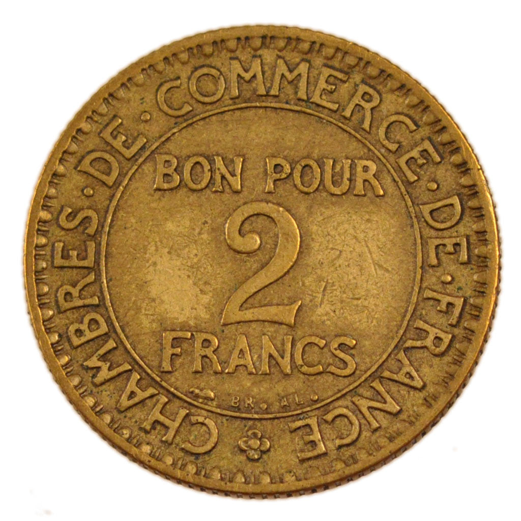 Coin, France, Chambre de commerce, 2 Francs, 1927, EF(40-45), Aluminum-Bronze