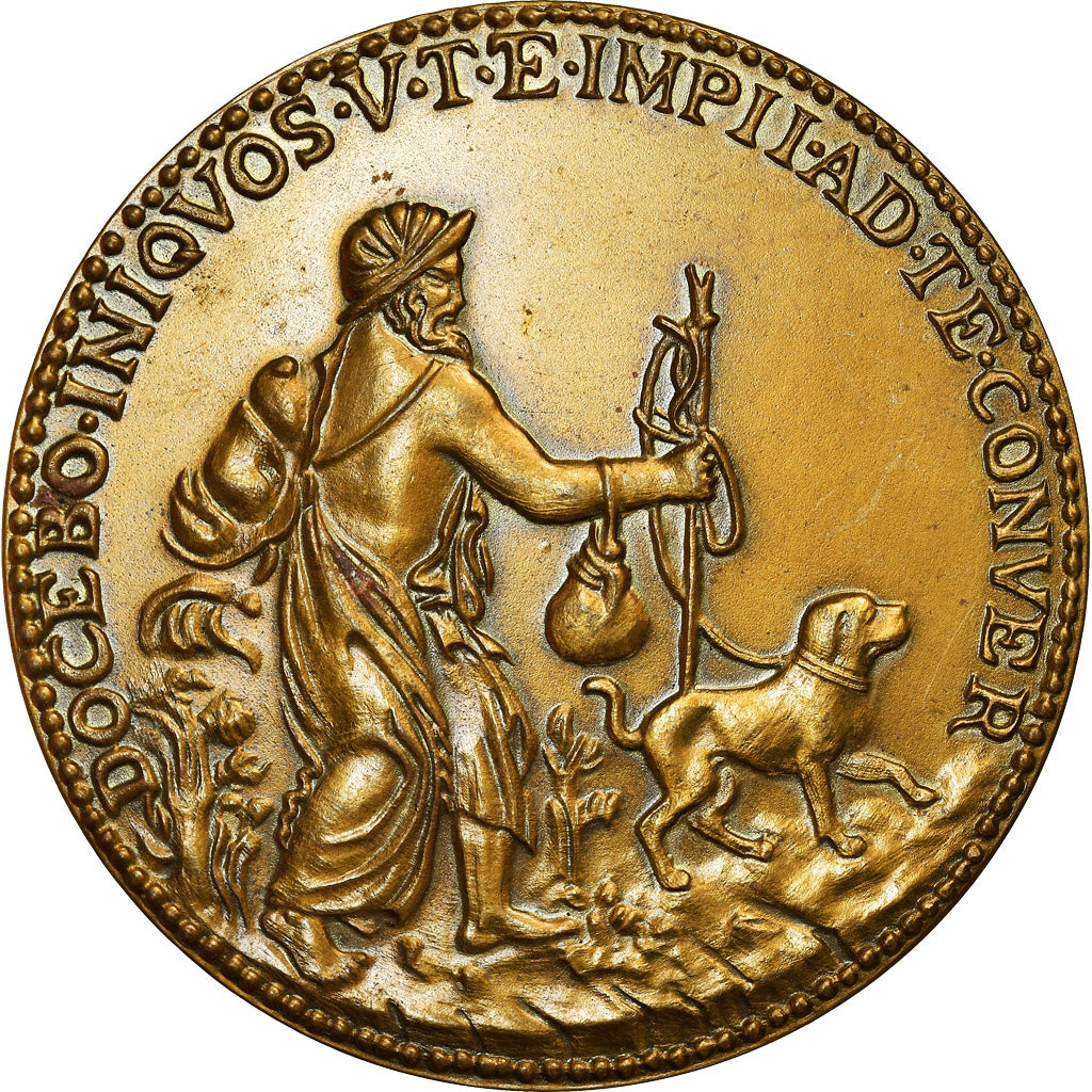 France, Medal, UNESCO, Michelangelo, 1975, AU(55-58), Bronze