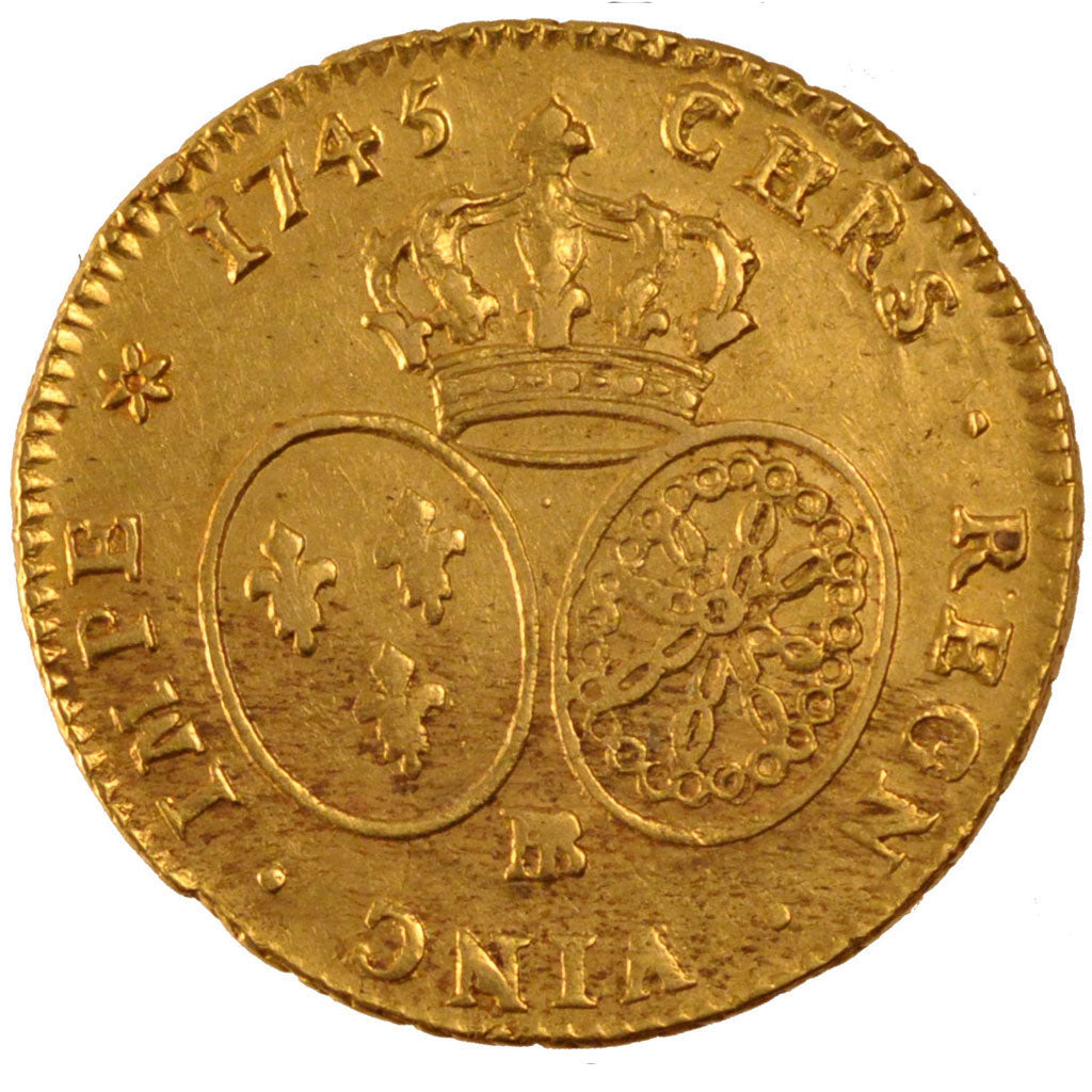 FRANCE, Double louis d'or au bandeau, 2 Louis D'or, 1745, Strasbourg, KM...