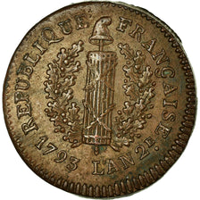 Coin, German States, MAINZ, Friedrich Karl Josef, Sol, 1793, Mayence, MS(60-62)