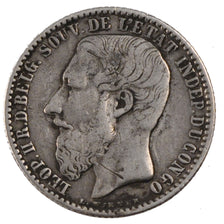 Belgian Congo, 1 Franc, 1891, KM #6, EF(40-45), Silver, 4.86