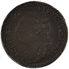 FRANCE, 30 Sols, 1791, AU(55-58), Tin, Brandon #116, 18.12