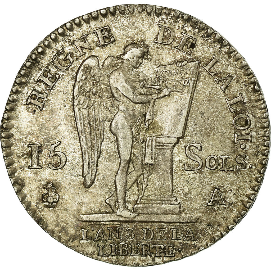 Monnaie, France, Louis XVI, 15 sols françois, 1791, Paris, KM:604.1