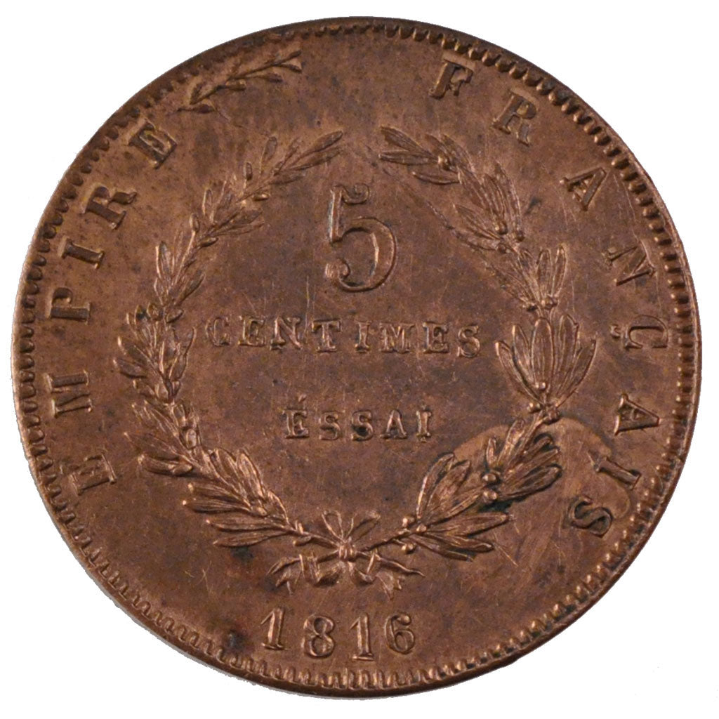 FRANCE, 5 Centimes, 1816, MS(60-62), Bronze, Gadoury #133, 10.50