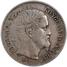 DANISH WEST INDIES, 10 Cents, 1859, Copenhagen, KM #66, AU(55-58), Silver, 3.62
