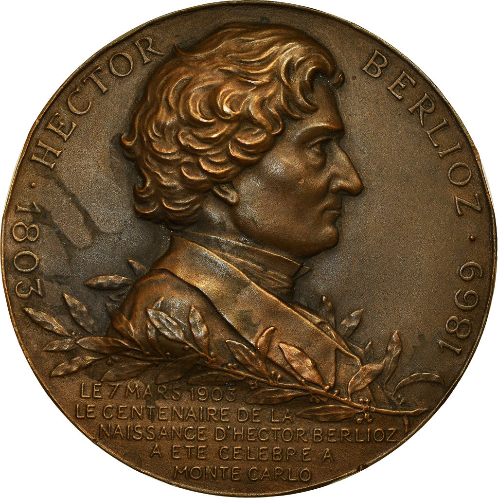 Monaco, Medal, Albert Ier, Hector Berlioz, 1903, Mouchon, MS(60-62), Bronze
