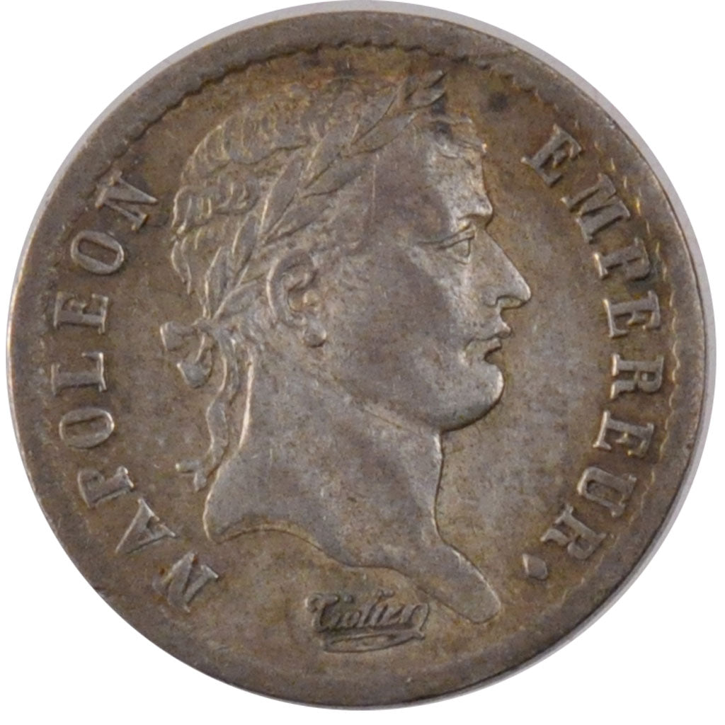 FRANCE, Napoléon I, 1/2 Franc, 1808, Paris, KM #680.1, AU(55-58), Silver, Gadour