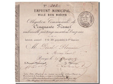 Banconote, SPL, 50 Francs, 1872, Francia