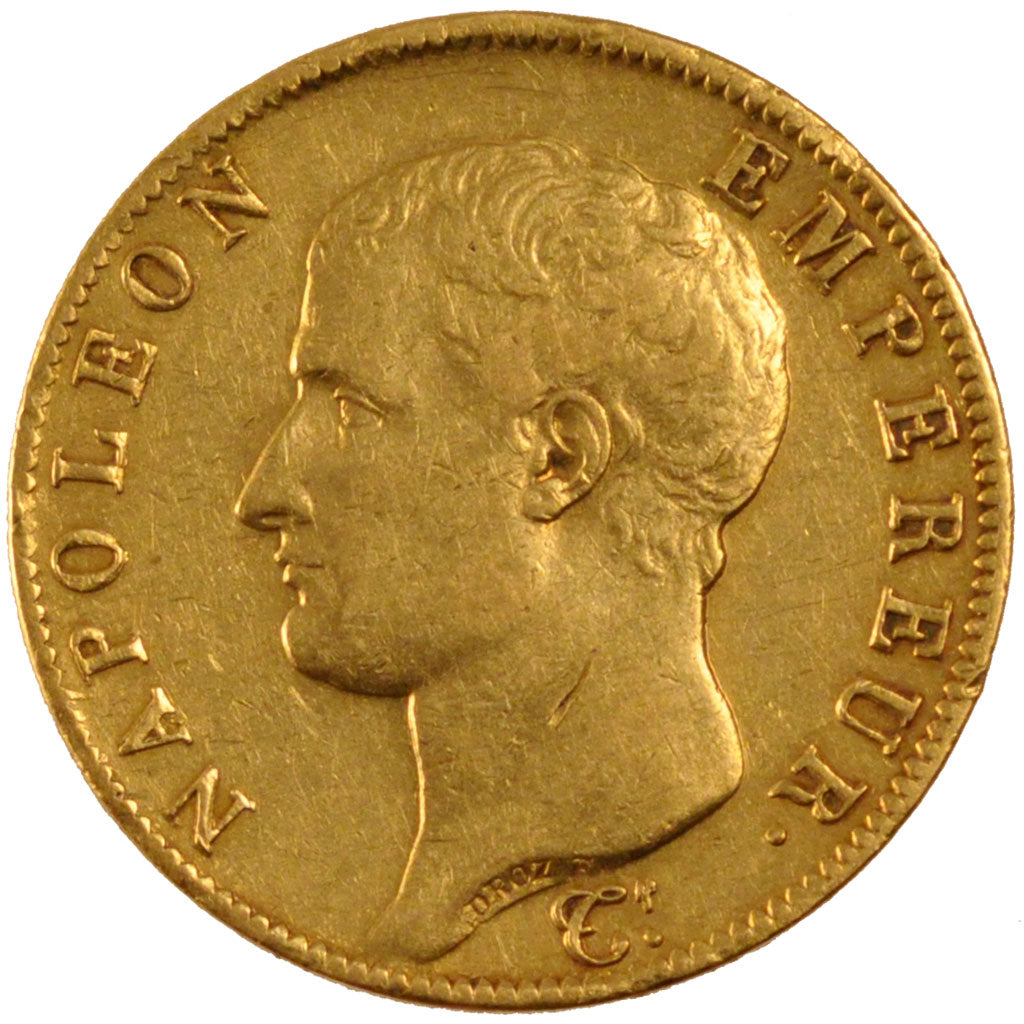 FRANCE, Napoléon I, 40 Francs, 1806, Paris, KM #675.1, EF(40-45), Gold, Gadoury 