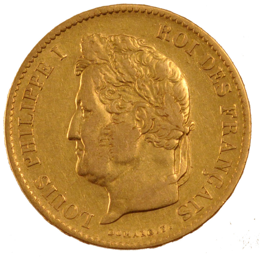 FRANCE, Louis-Philippe, 40 Francs, 1833, Paris, EF(40-45), Gold, Gadoury #1106,.