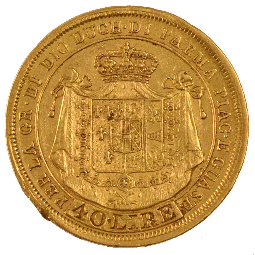 ITALIAN STATES, 40 Lire, 1815, KM #32, EF(40-45), Gold, 12.89