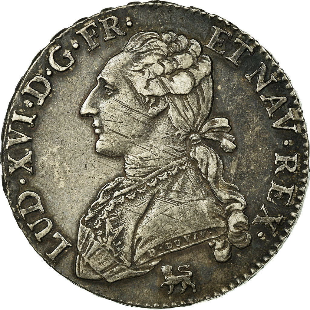 Moneta, Francja, Louis XVI, 1/2 Écu, 1/2 ECU, 44 Sols, 1792, Paris, AU(50-53)